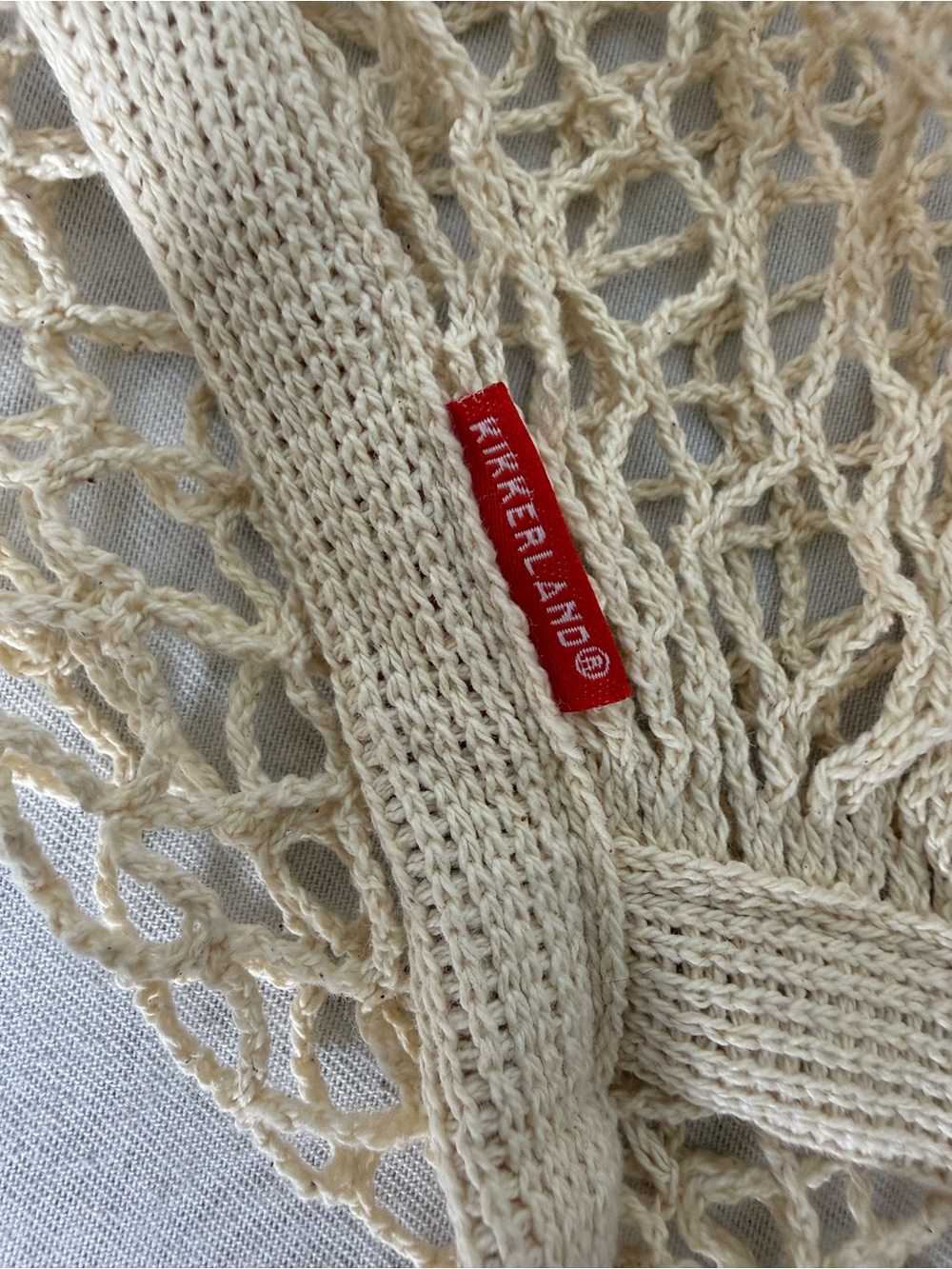 Kikkerland Mesh Cotton Medium Size Market Bag - Picture 2 of 4